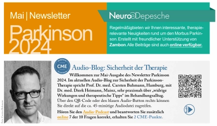 Vorschaubild des Newsletter Parkinson 2024 Mai der Neuro-Depesche