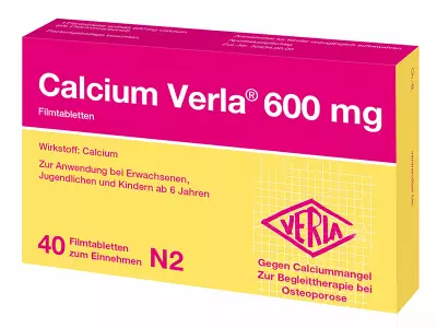 Packshot Calcium Verla 600 mg