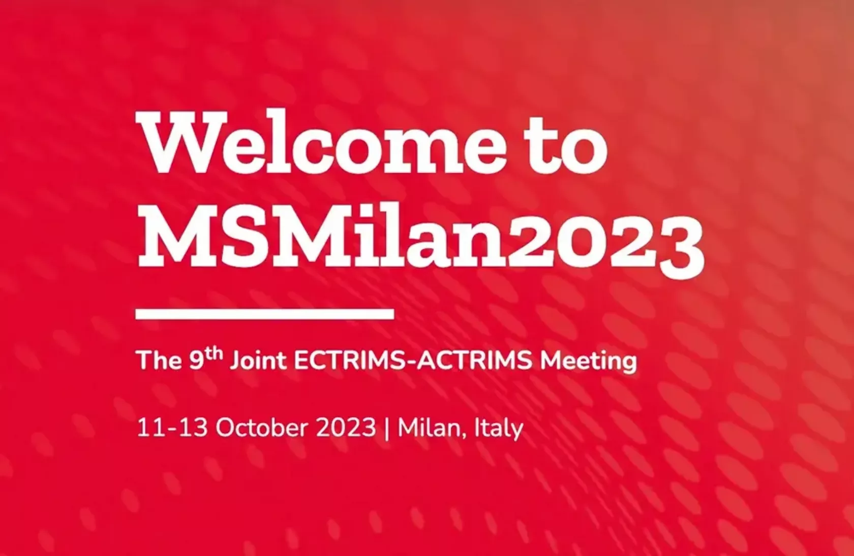 Kongress-Logo des Actrims-Ectrims-Meetings 2023 in Mailand