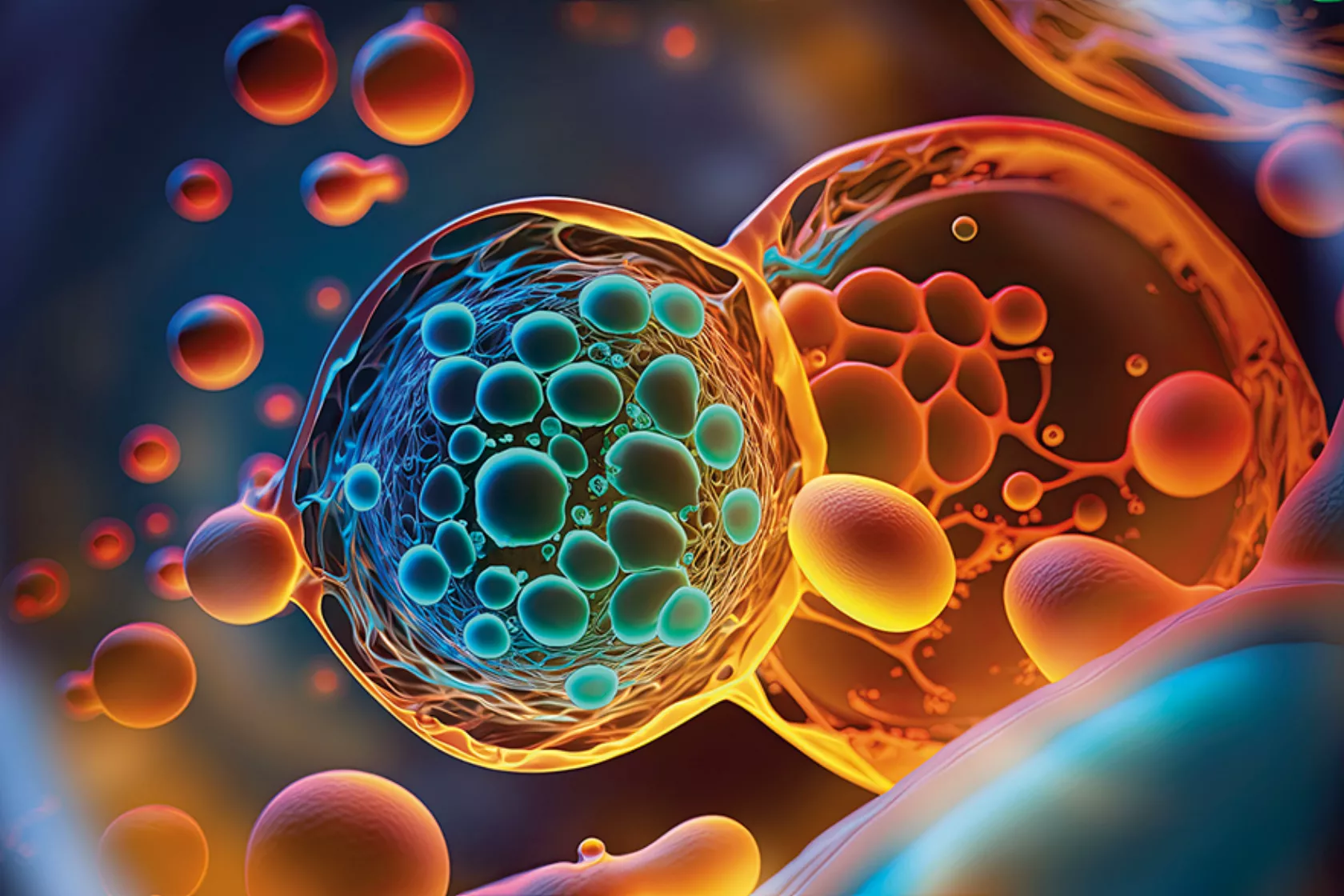 3D-Illustration von Stammzellen für die Stammzelltherapie.