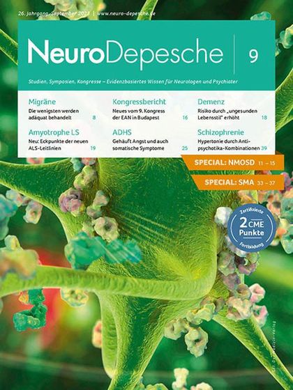 Cover der Zeitschrift NeuroDepesche 9/23.