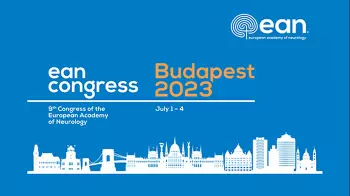 Kongress-Logo des 9. EAN Kongress 2923 in Budapest.